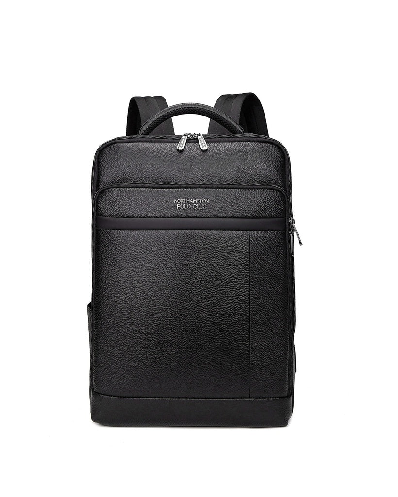 Men's Genuine Leather Backpack - Eldoria Chic Model - Polyester