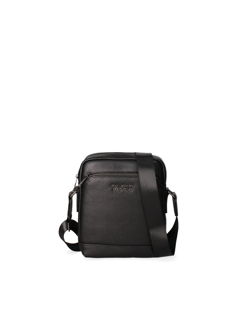 Shoulder Bag for Men - Astor Prime Model - Genuine Leather & Polyester