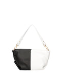 Women's Shoulder Bag - False Design - Genuine Leather