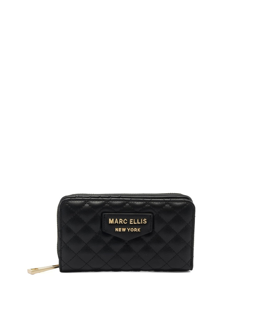 Women's Zip Wallet - False Design - Vegan Polyurethane