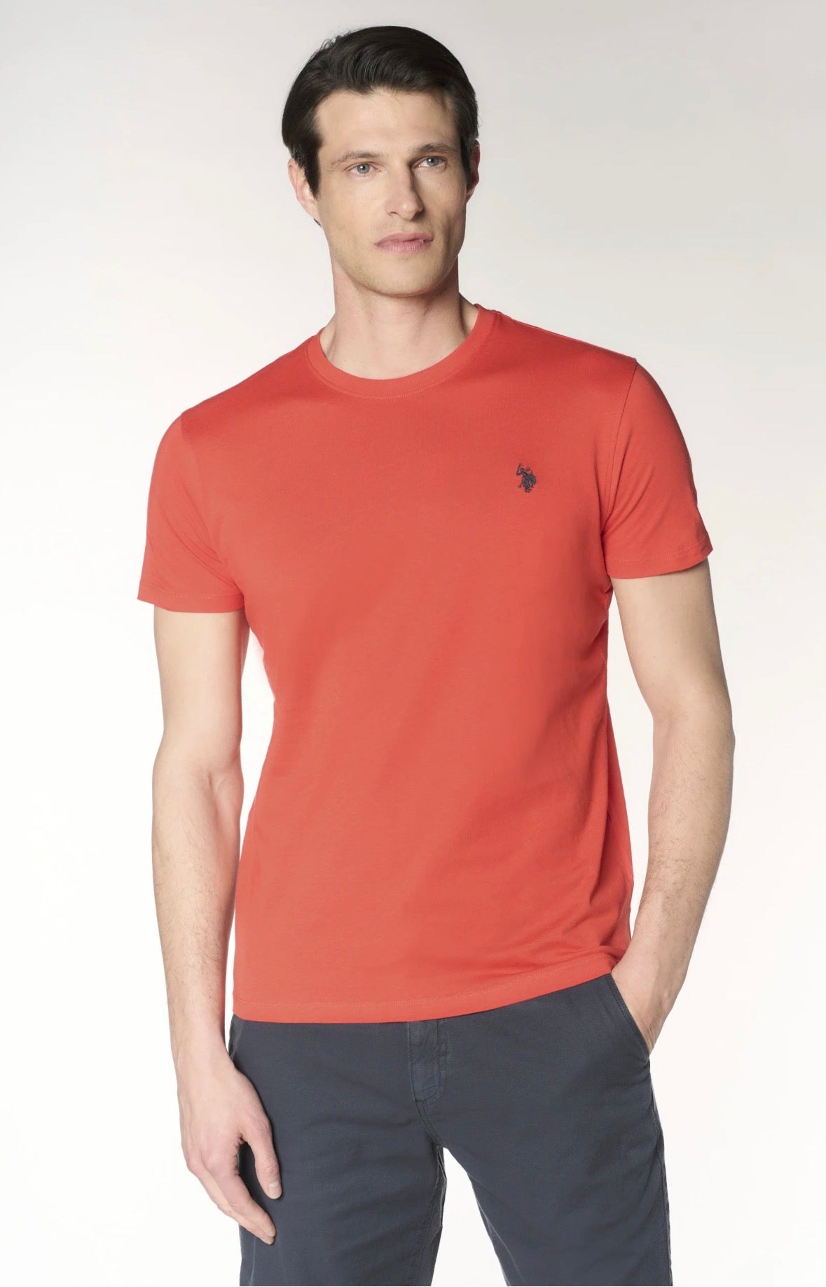 T-Shirt U.S Polo Uomo Salmone