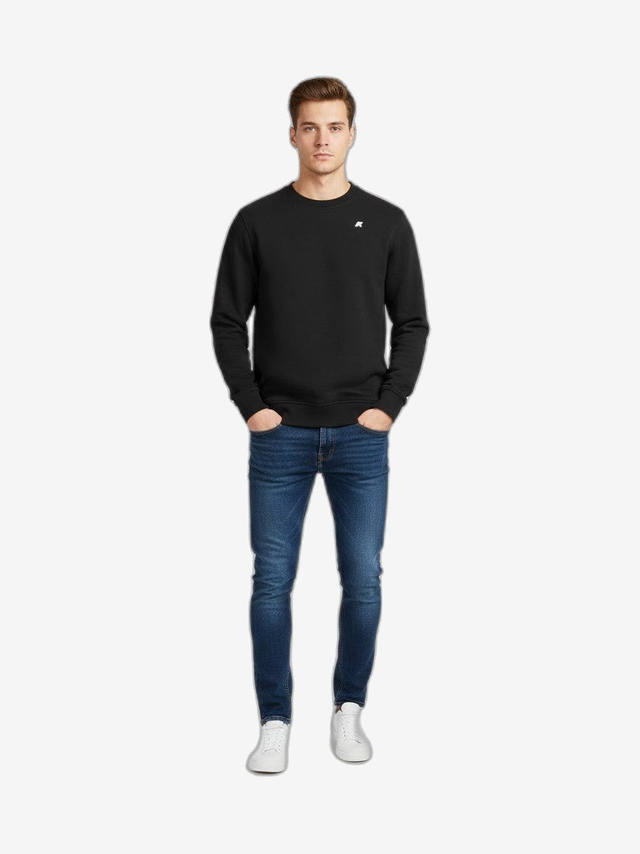 K-WAY Felpa Uomo Bianco Cotone Girocollo