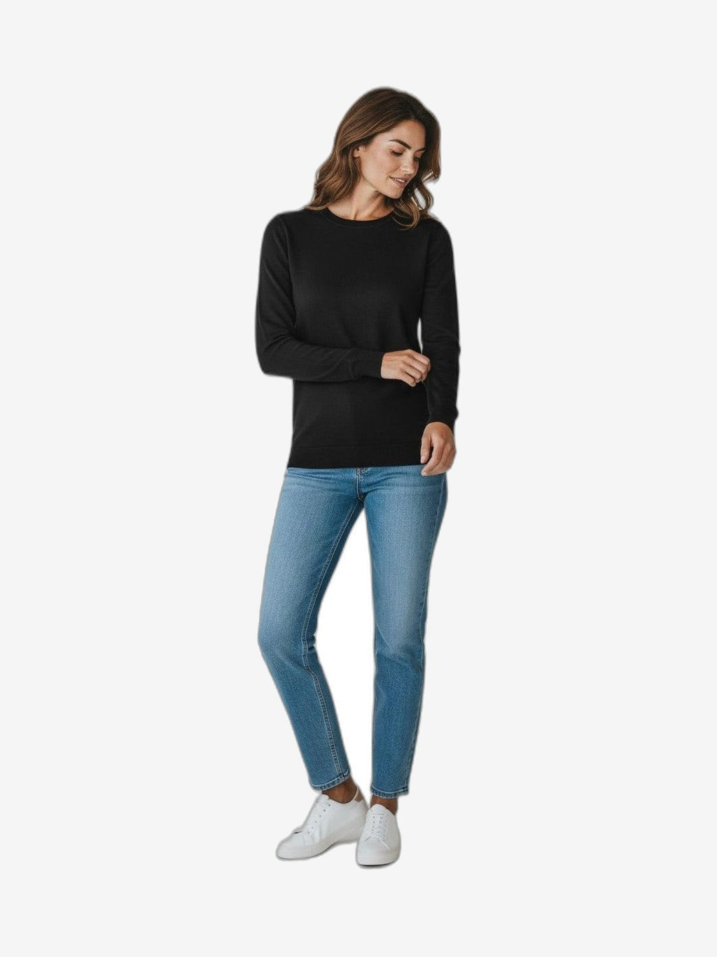 MARIUCCIA MILANO Cuello Redondo Mujer Azul Algodón Cuello Redondo