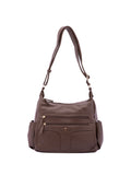 Women's Shoulder Bag - False Design - Faux Leather