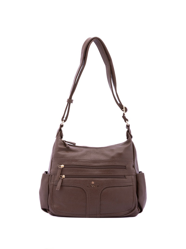 Women's Shoulder Bag - False Design - Faux Leather
