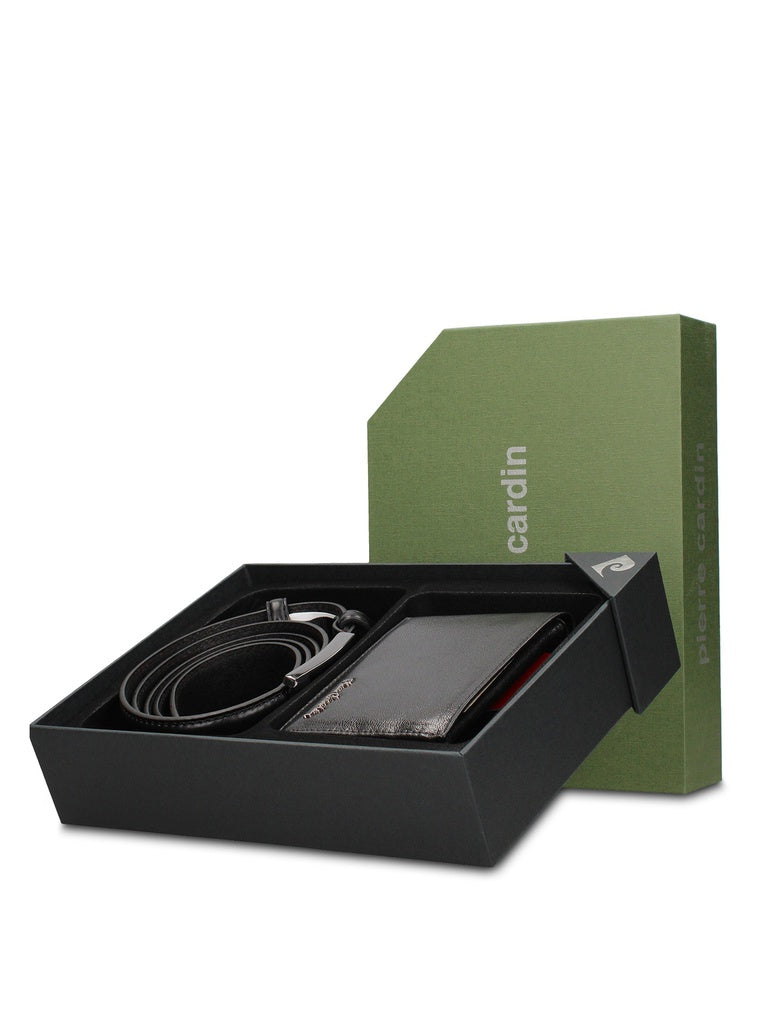 Men's Wallet and Belt Set - Silvano Ultra Model - Genuine Leather