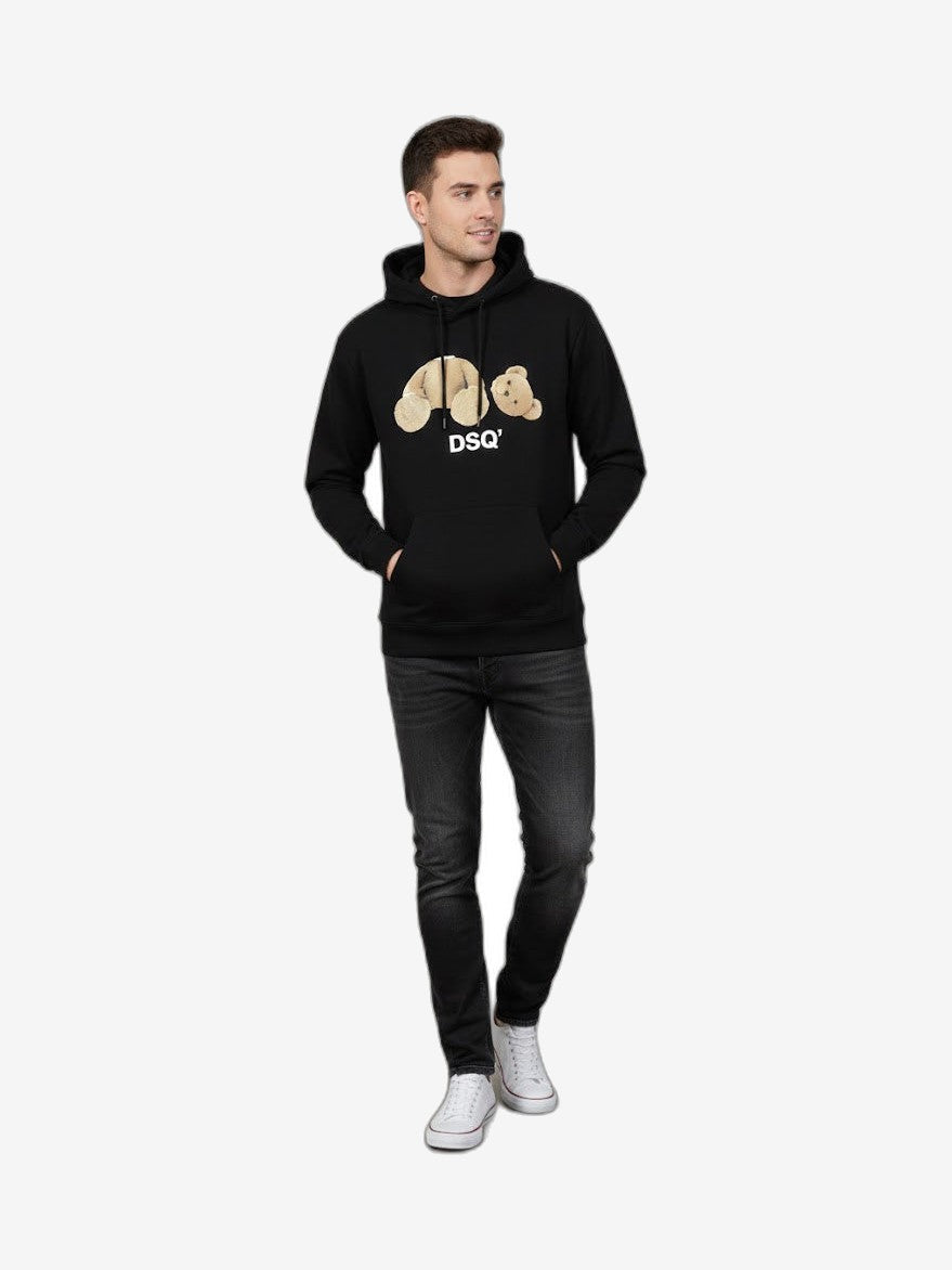 DSQ2 Felpa Uomo Nero Cotone