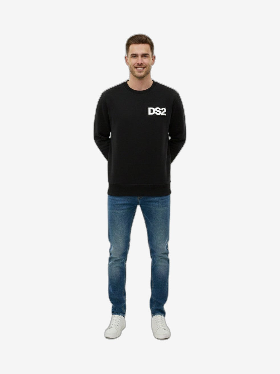 DS2 Felpa Unisex Bianco Cotone