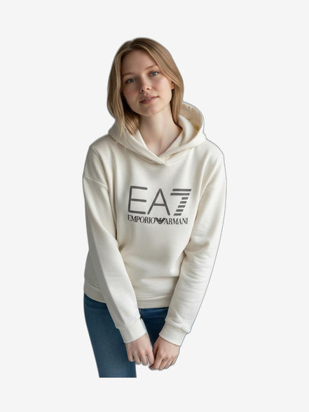 EA7 Felpa Donna Bianco Cotone