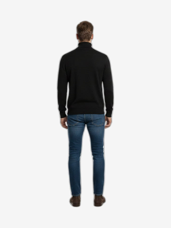 ICEBERG Dolcevita Uomo Nero Cotone Collo Alto