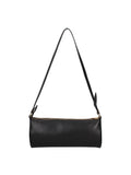 Women's Shoulder Bag - False Design - Genuine Leather