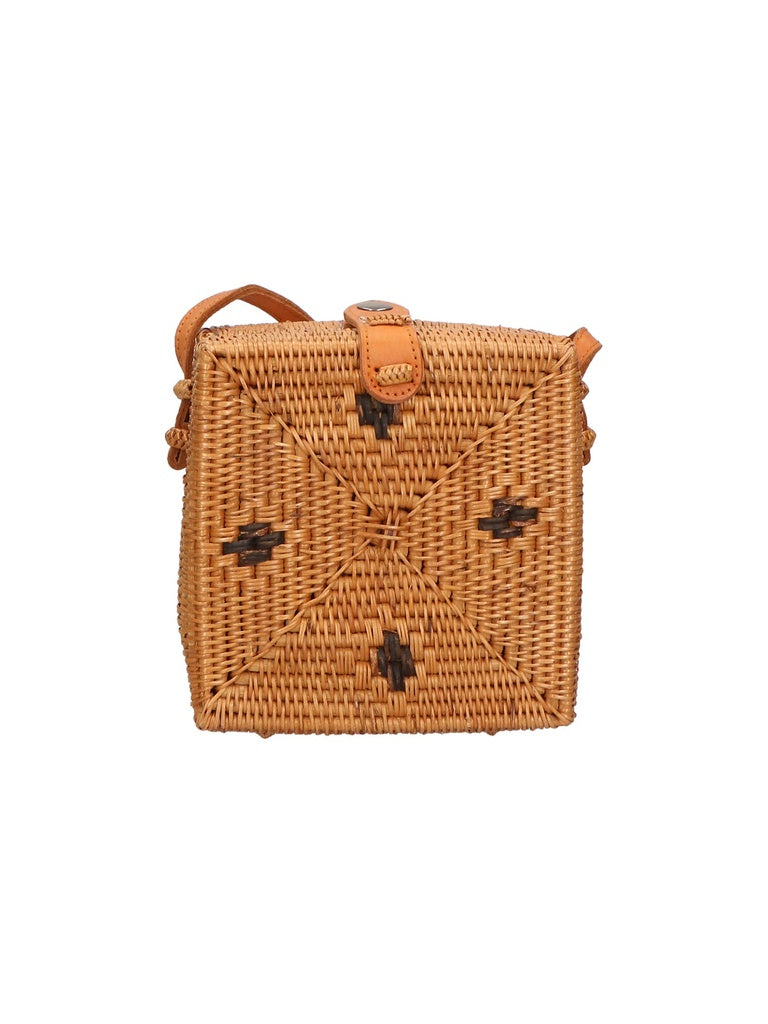 Women's Shoulder Bag - Larissa Model - Rattan