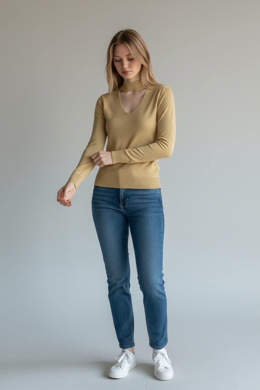 MARIUCCIA MILANO Girocollo Con Pistagna Donna Blu Cotone Girocollo
