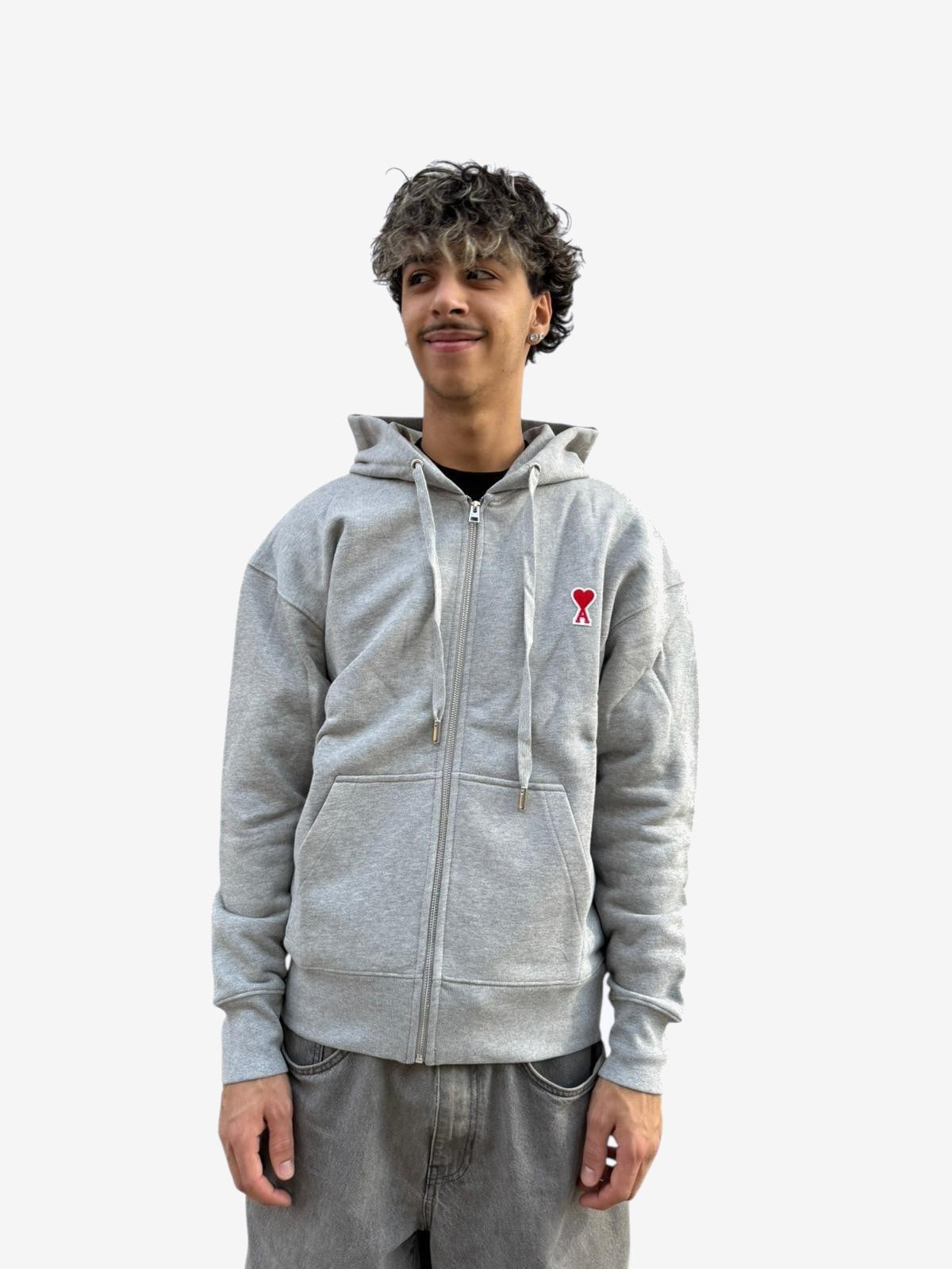 AMI PARIS Felpa Uomo Grigio Felpa