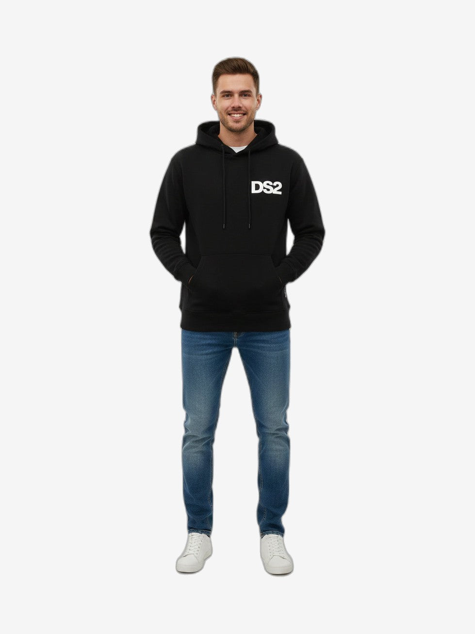 DS2 Felpa Uomo Bianco Cotone