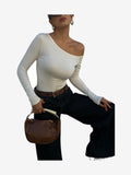 LONCA Maglione Donna Bianco Cotone