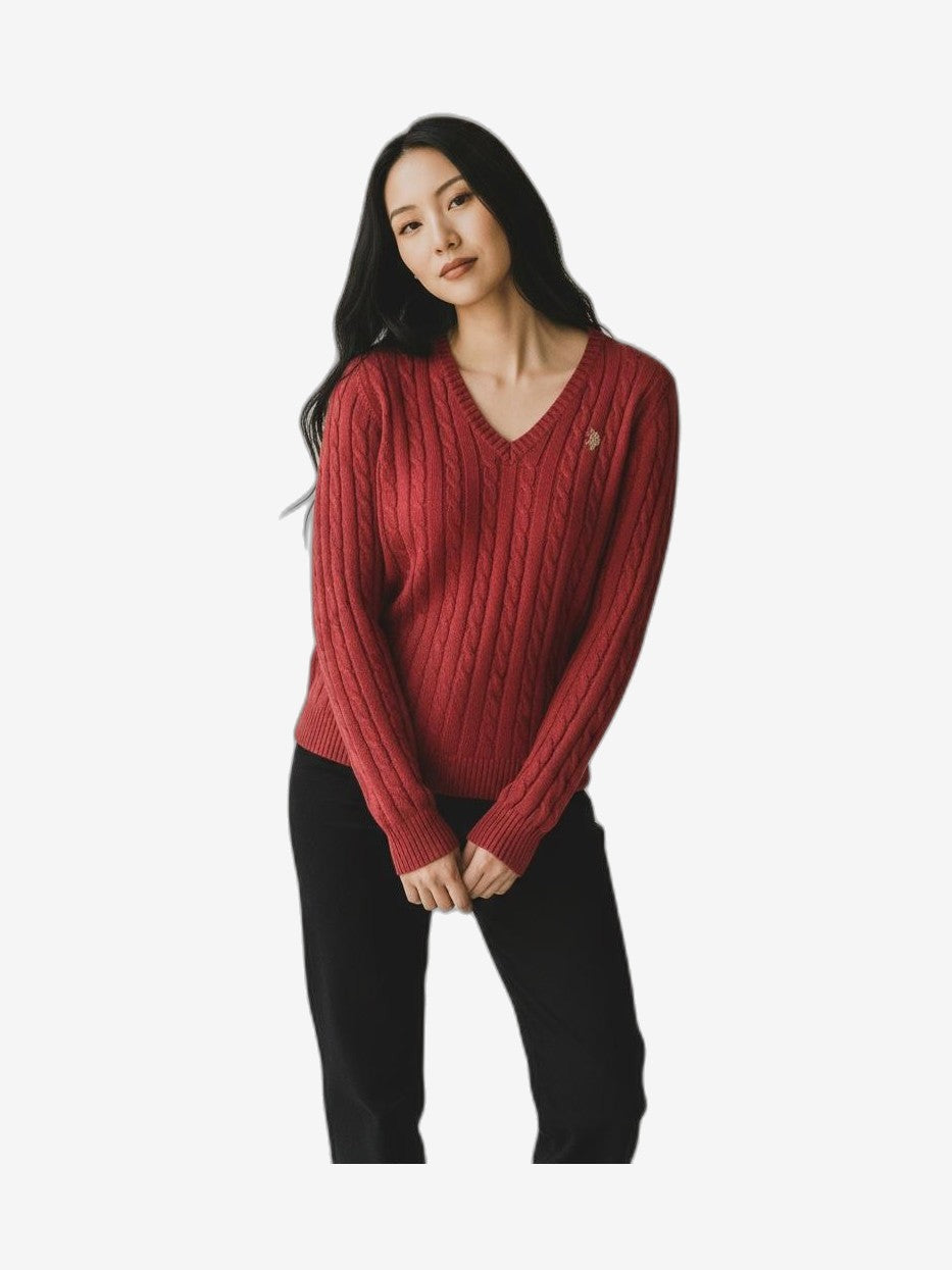 U.S. POLO Women's Beaujolais Knitwear Cotton