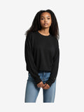 FRESH FLOWER Rundhals Damen Schwarz Rundhals