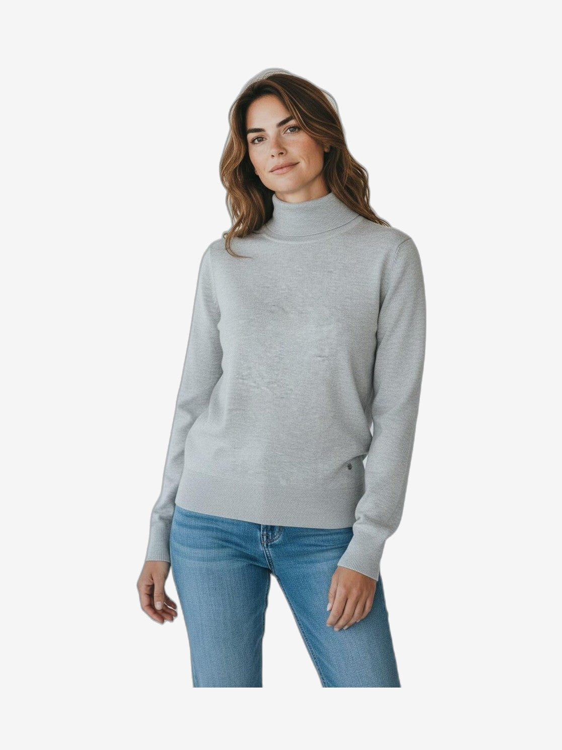 FRESH FLOWER Dolcevita Donna Grigio Cotone Collo Alto