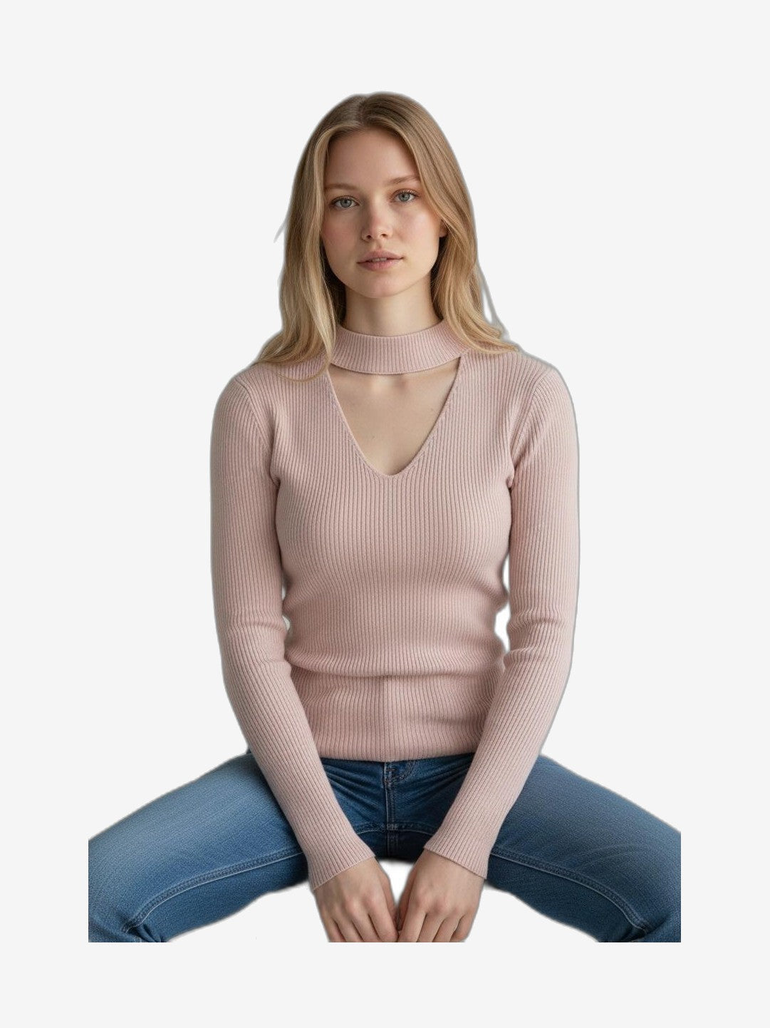 MARIUCCIA MILANO Crew Neck With Binding Women's Blue Cotton Crew Neck