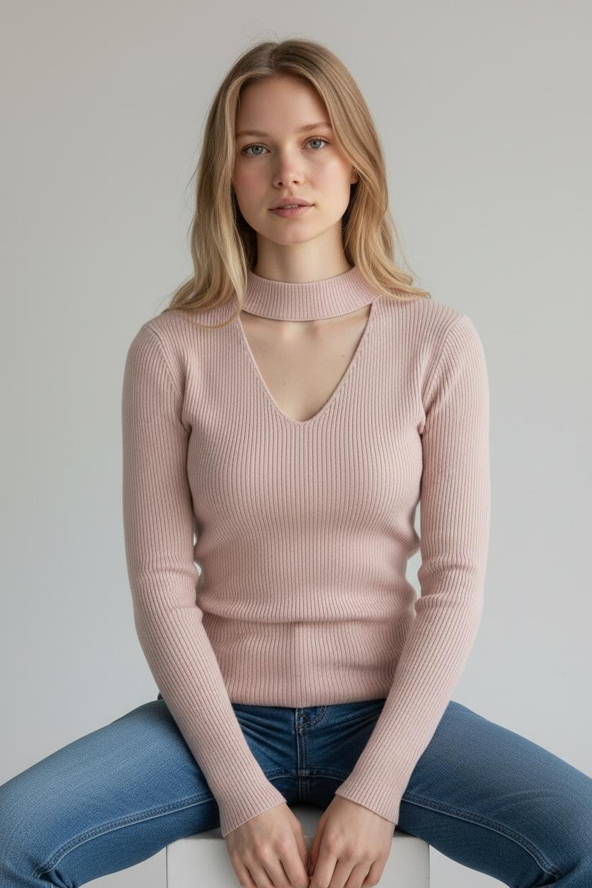 MARIUCCIA MILANO Girocollo Con Pistagna Donna Blu Cotone Girocollo