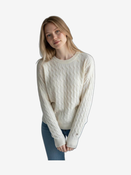 FRESH FLOWER Girocollo Donna Panna Cashmere Girocollo