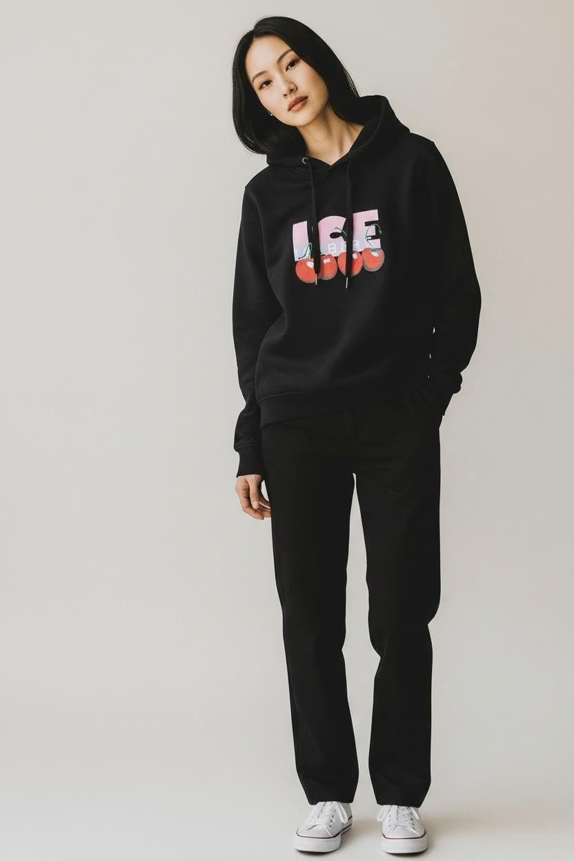 ICEBERG Sudadera Mujer Negro Algodón