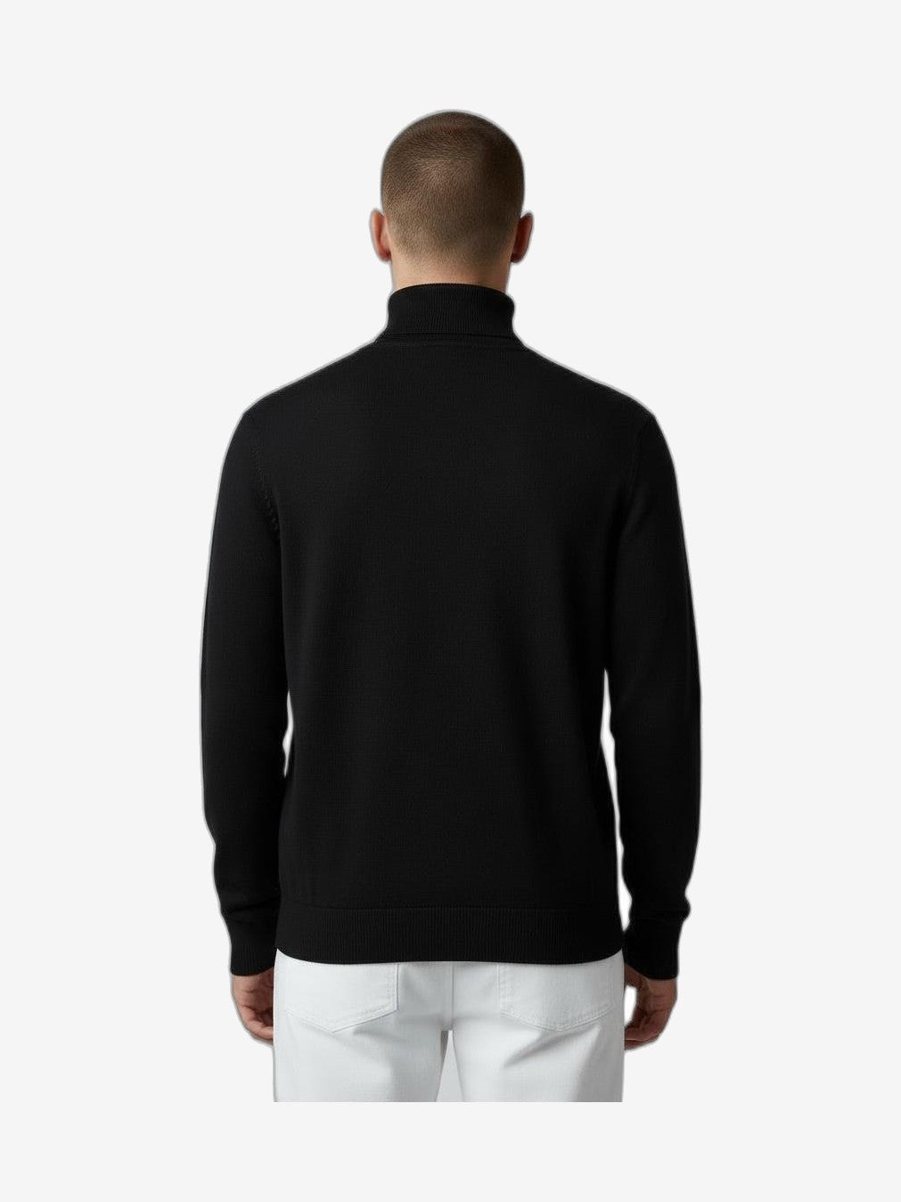 U.S. POLO Maglieria Uomo Nero Cotone Collo Alto