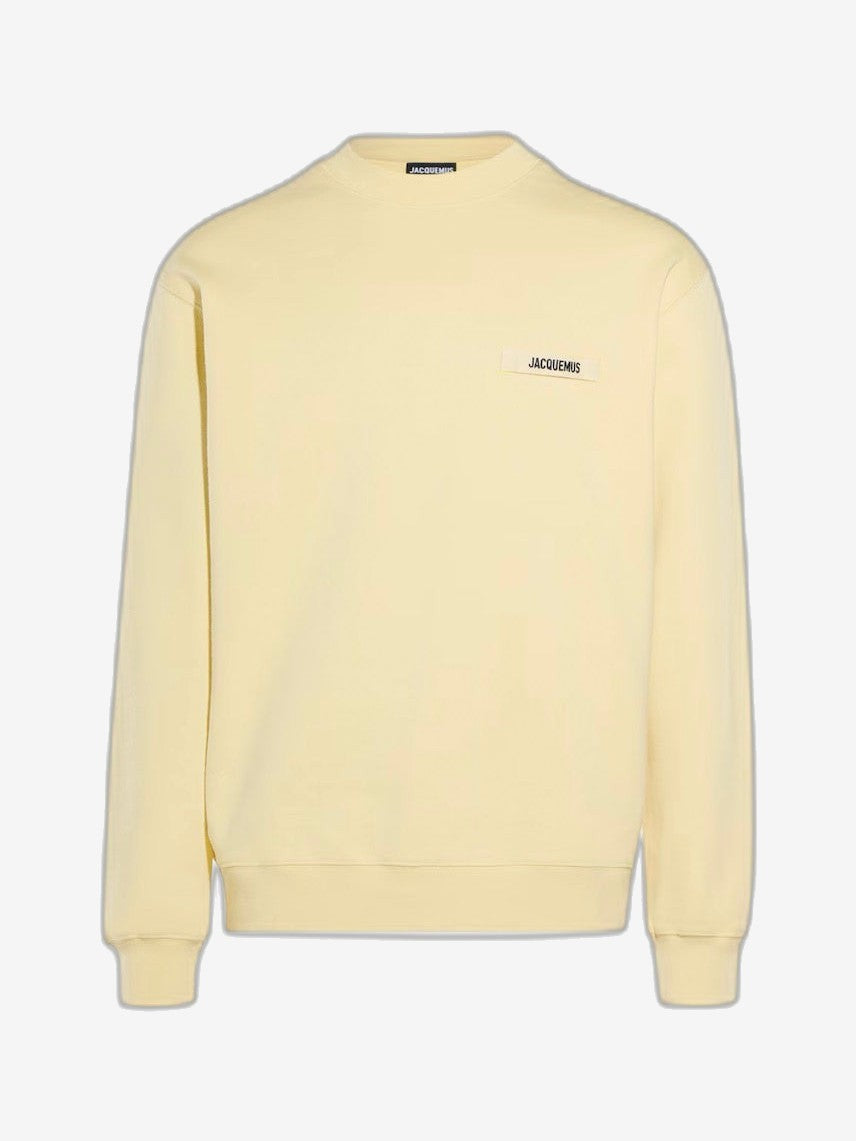 JACQUEMUS Felpa Uomo Avorio Cotone Girocollo