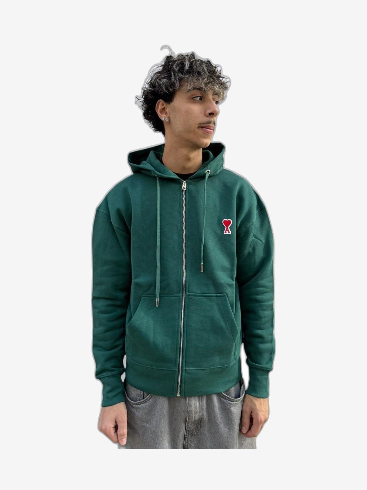 AMI PARIS Felpa Uomo Grigio Felpa
