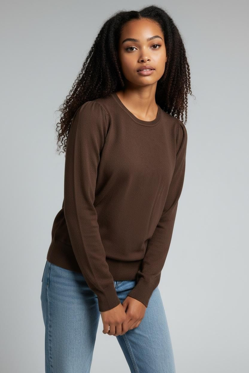 FRESH FLOWER Dolcevita Femme Marron Coton Dolcevita