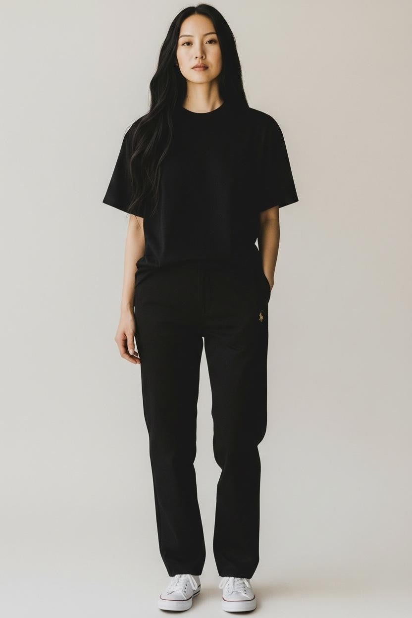 U.S. POLO Pantaloni In Felpa Donna Nero Cotone