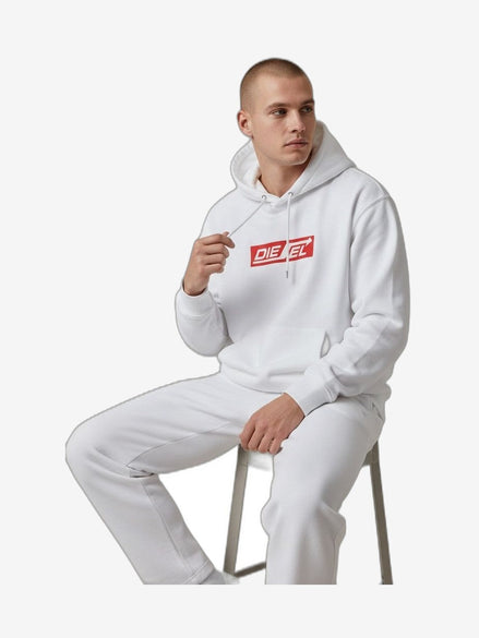 DIESEL Felpa Uomo Bianco Felpa