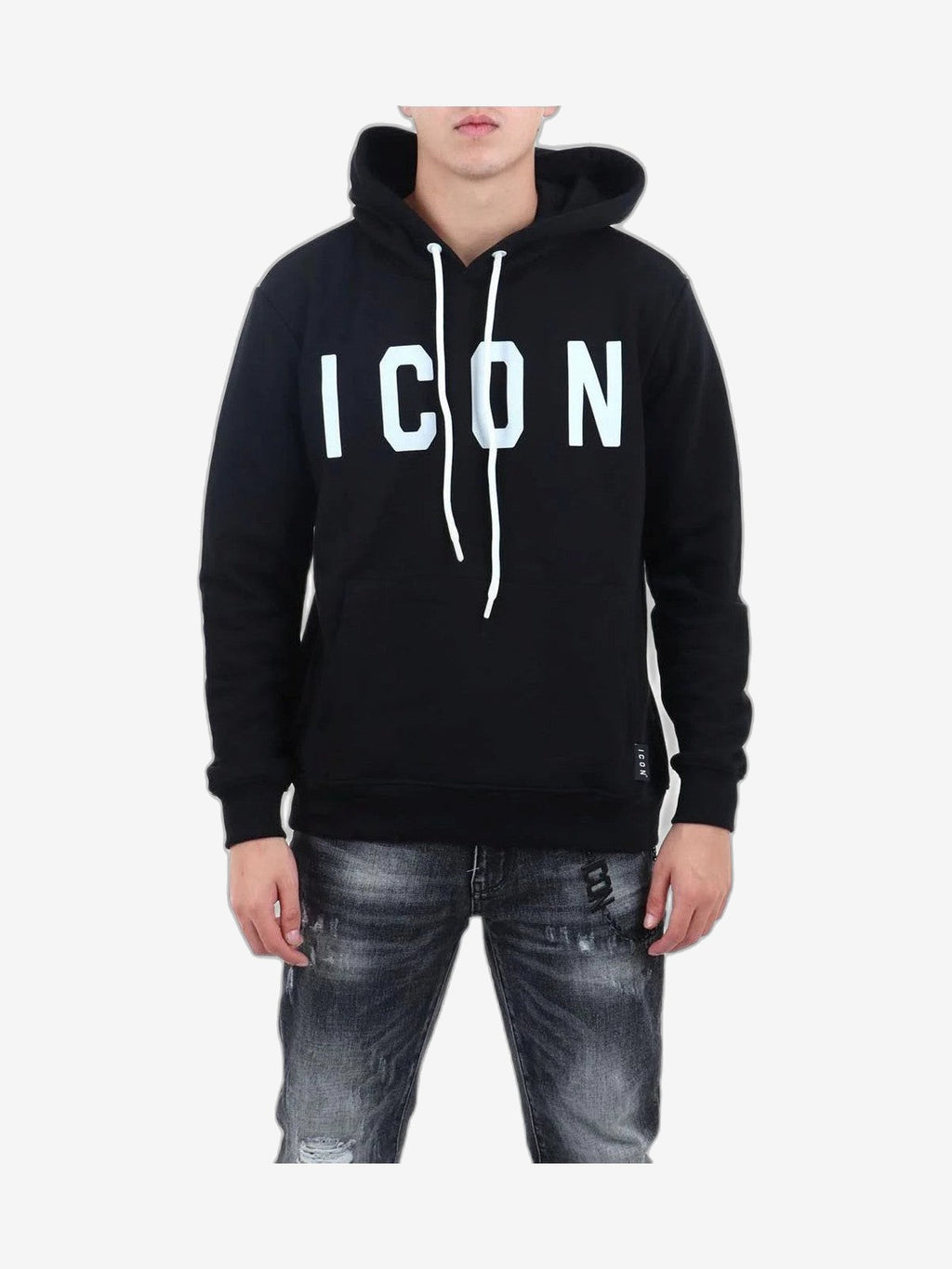 ICON Unisex Hoodie Schwarz Baumwolle