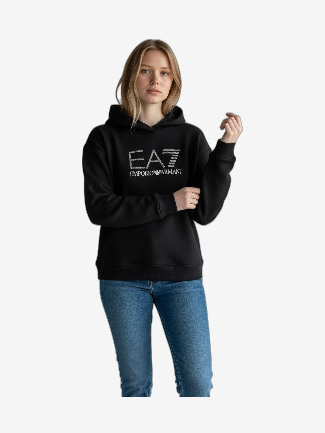 EA7 Felpa Donna Bianco Cotone
