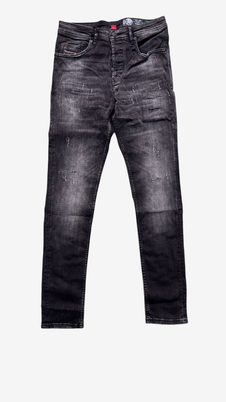 DIESEL Jeans Uomo Nero Cotone