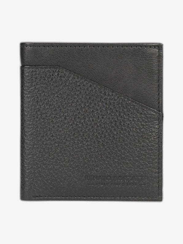 RB12113A | Portafogli Verticale in Vera Pelle pieno fiore, grana dollaro/leggera. Colore Nero. Protezione RFID. Dimensioni da chiuso: cm 9,5 x 10 x 1. Confezione: Scatola regalo fondo/coperchio