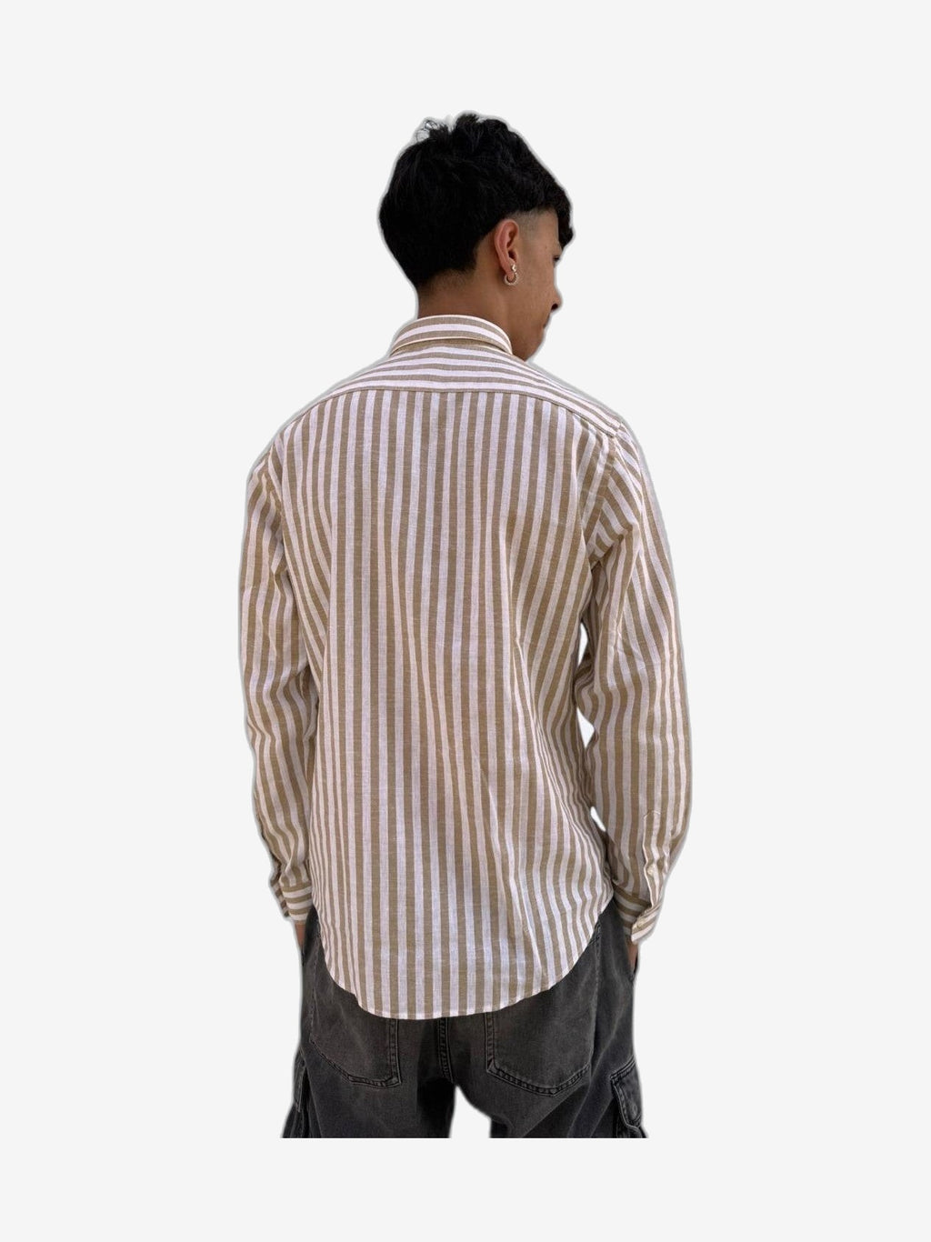 SUN68 Fancy Stripe Herren Weiß Baumwolle