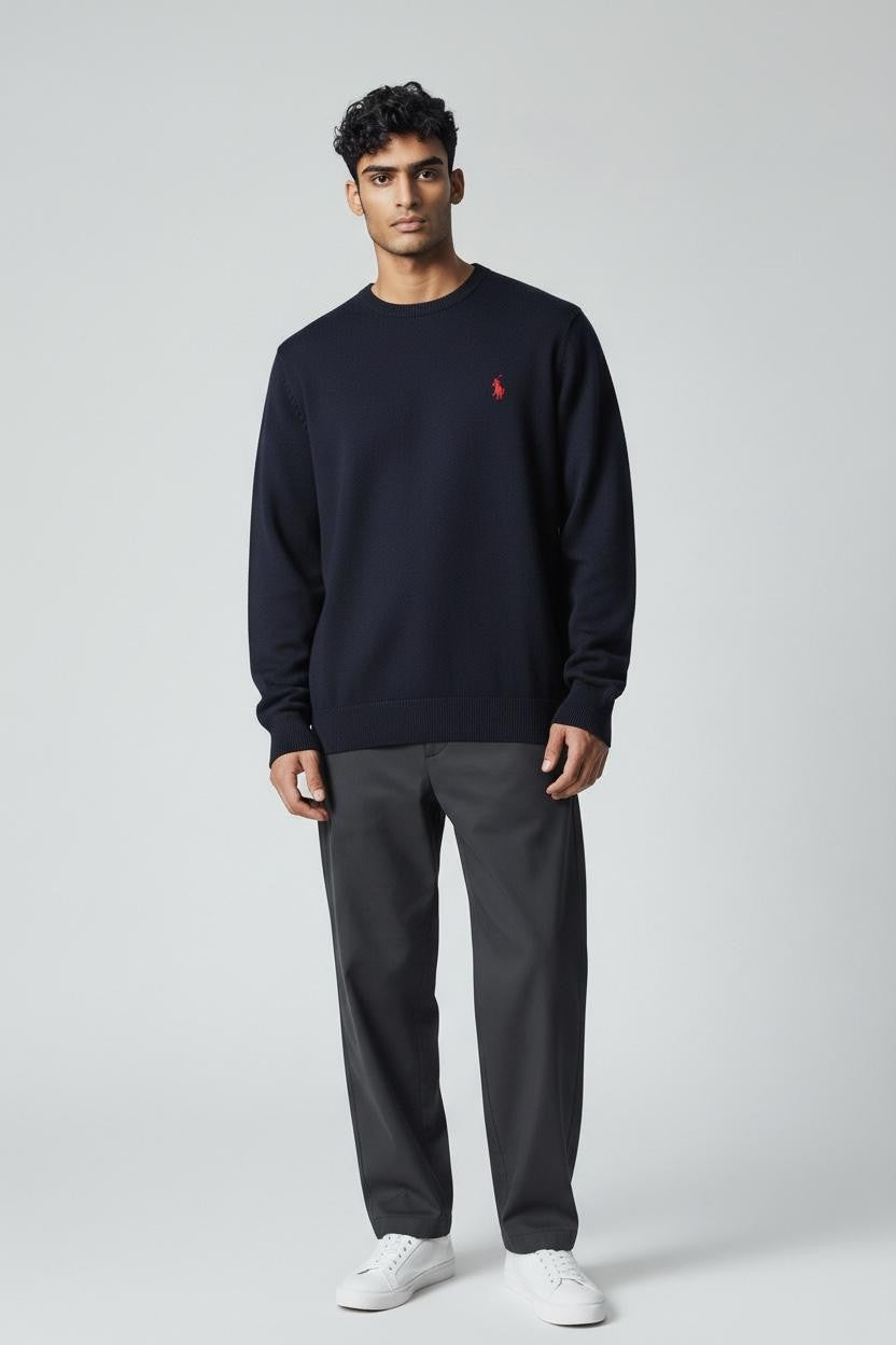 U.S. POLO Maglieria Uomo Blu Cotone Girocollo