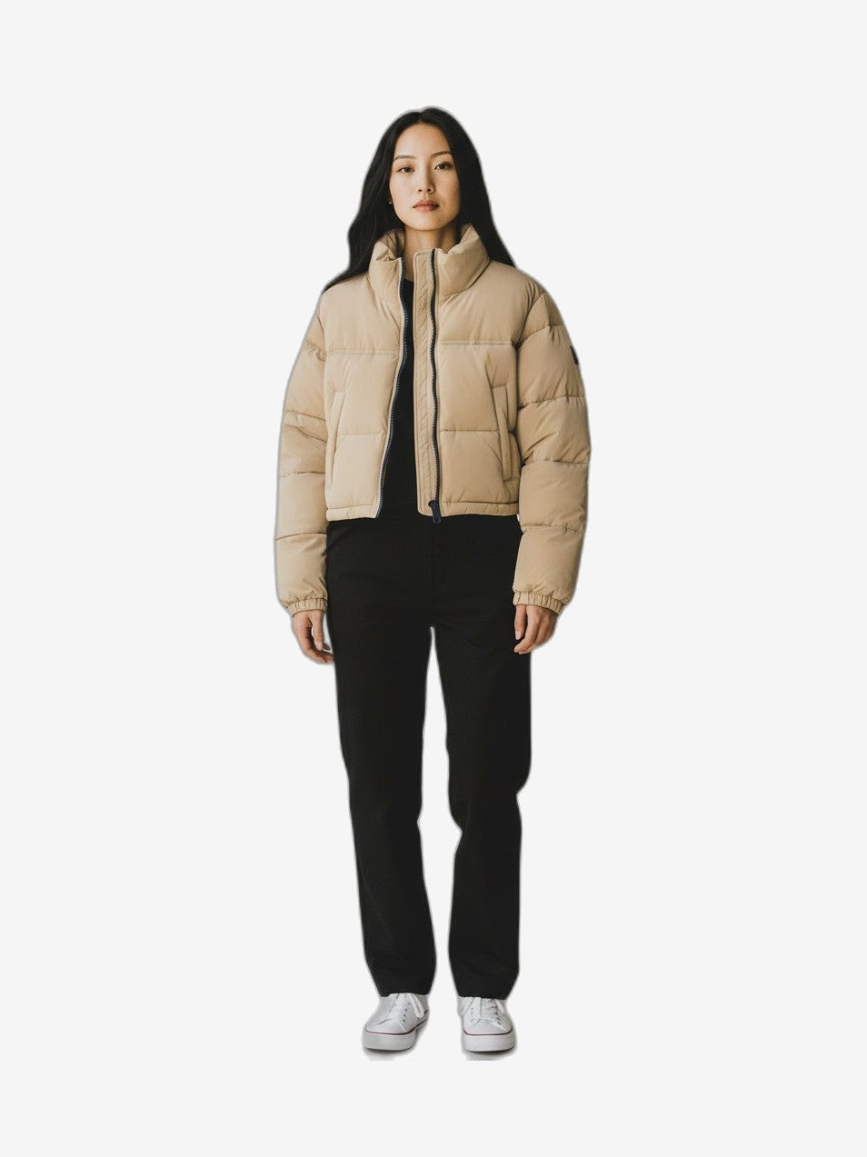 F**K Giubbotto Donna Beige Girocollo