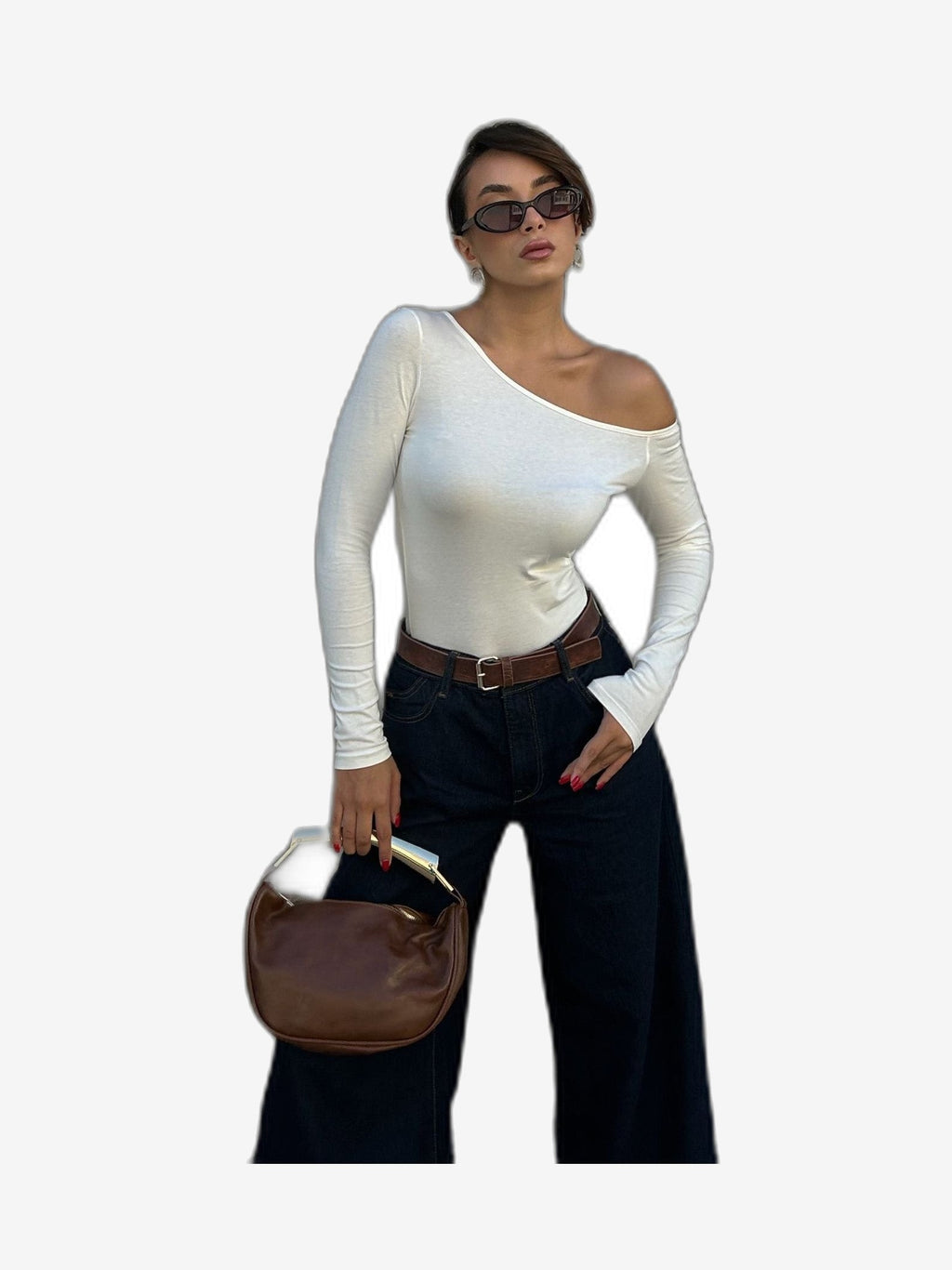 LONCA Maglione Donna Bianco Cotone