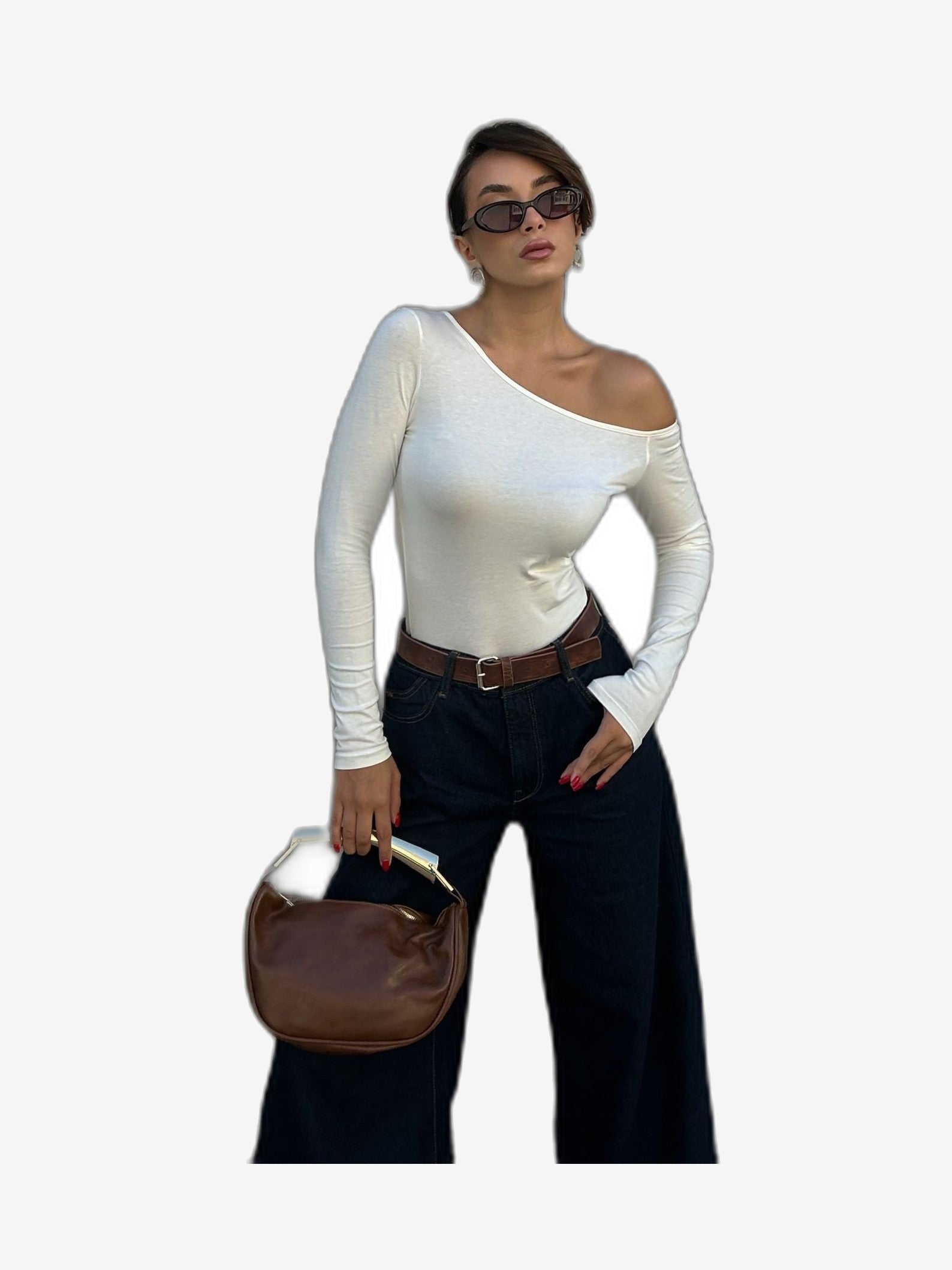 LONCA Maglione Donna Bianco Cotone