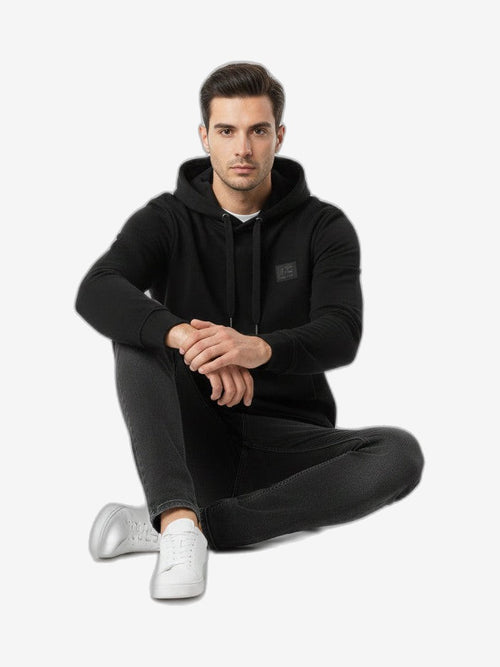 ICEBERG Sudadera Hombre Negro Algodón