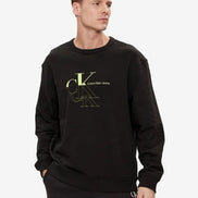 CALVIN KLEIN Felpa Uomo Bianco Cotone