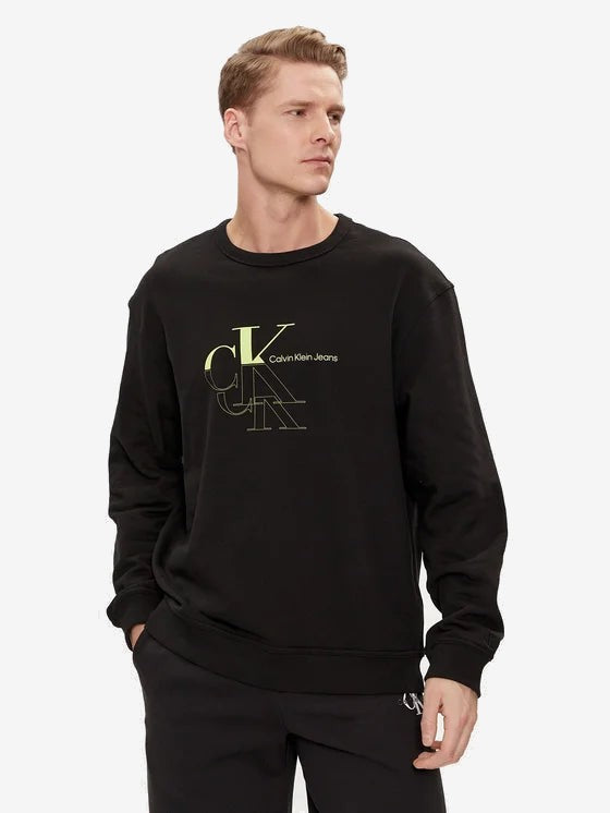 CALVIN KLEIN Felpa Uomo Bianco Cotone