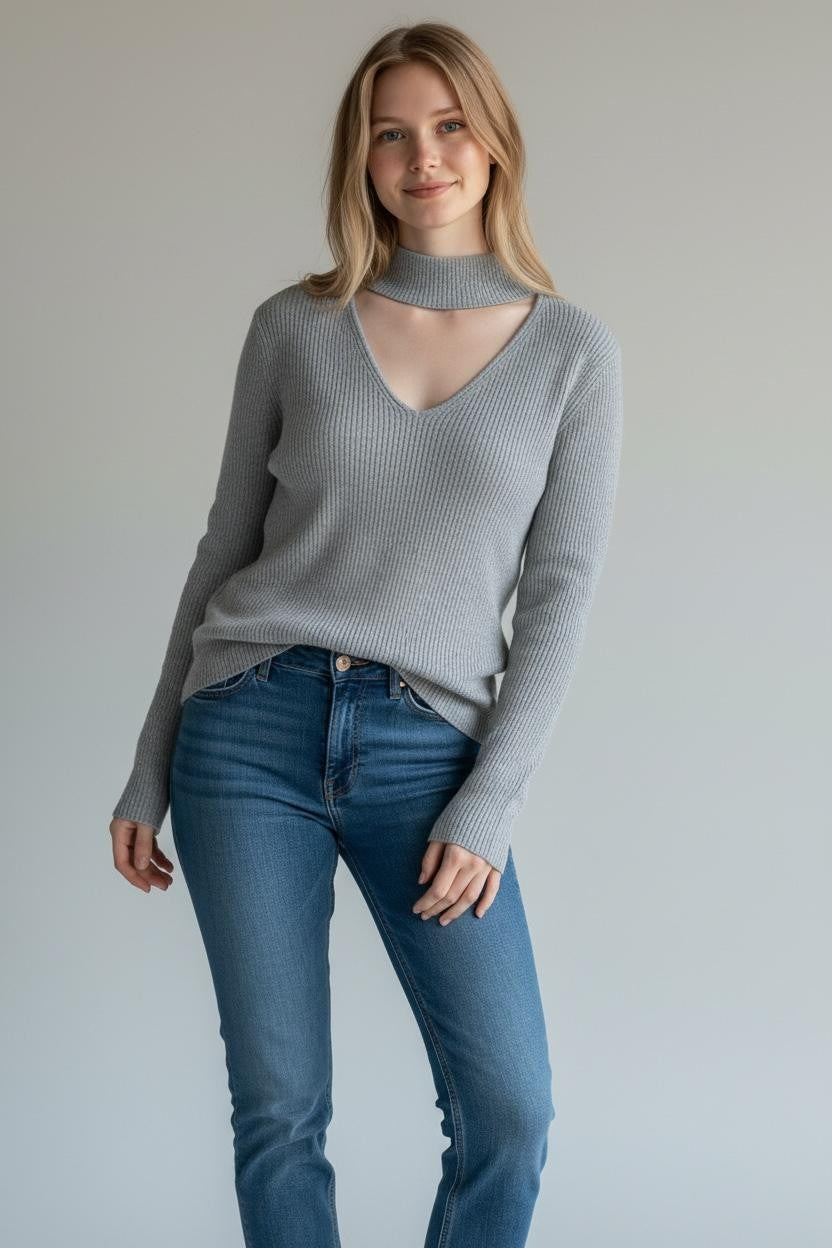 MARIUCCIA MILANO Girocollo Con Pistagna Donna Blu Cotone Girocollo