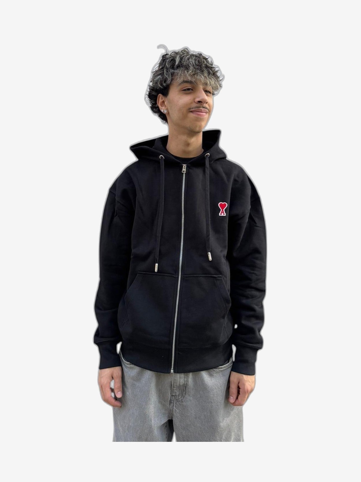 AMI PARIS Felpa Uomo Grigio Felpa