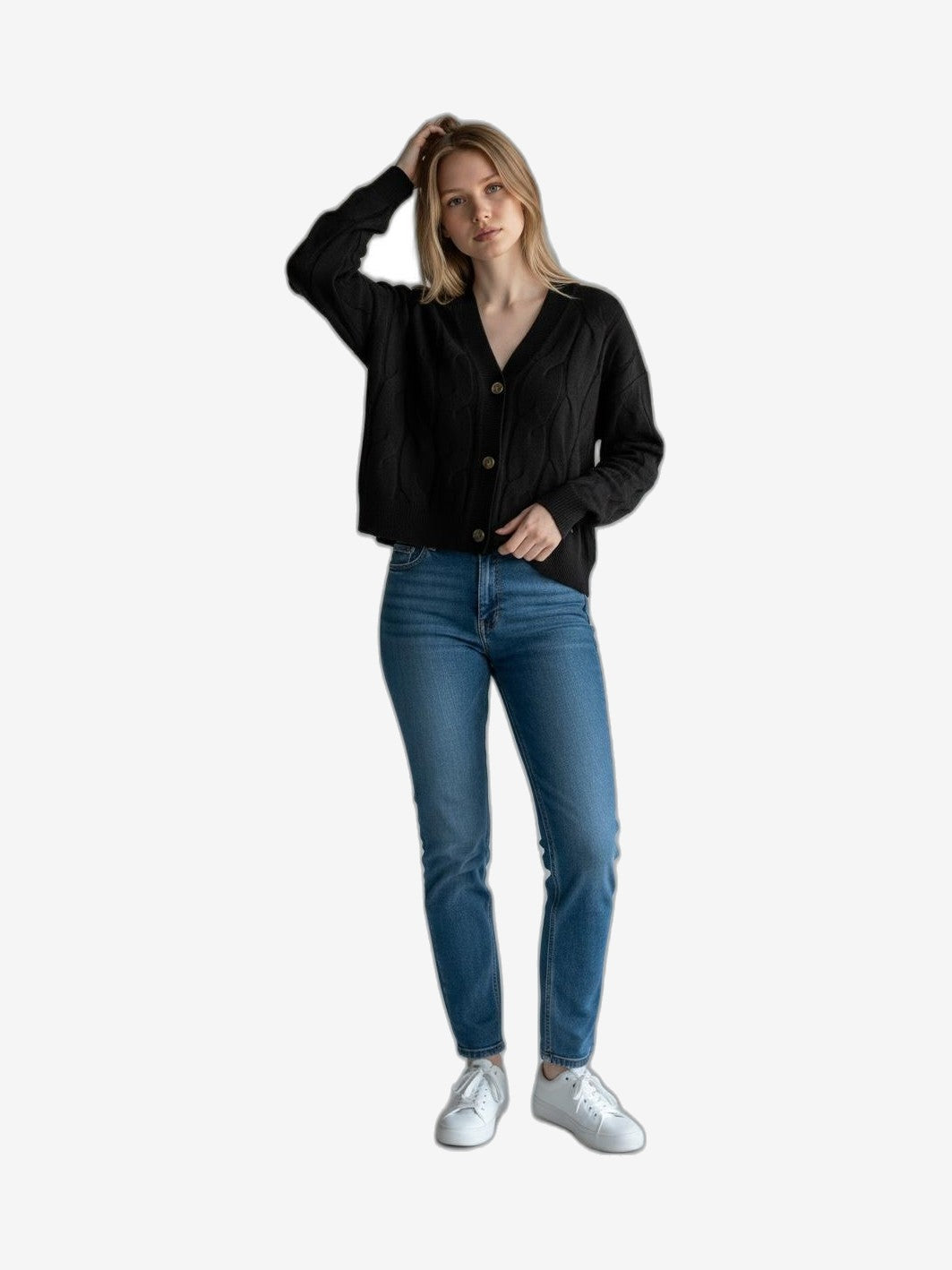 FRESH FLOWER Cardigan Femme Noir