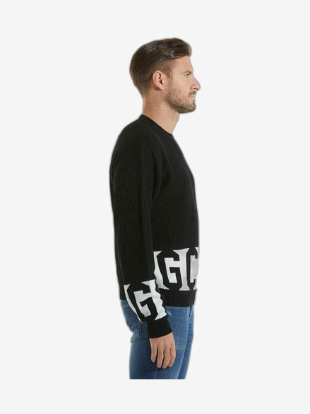 GCDS Maglione Uomo Nero Lana