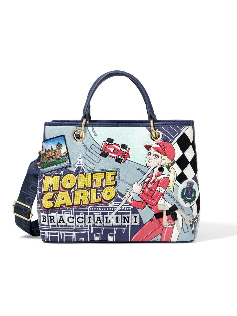 Women's Handbag - Monaco Model - Polyester + Polyurethane